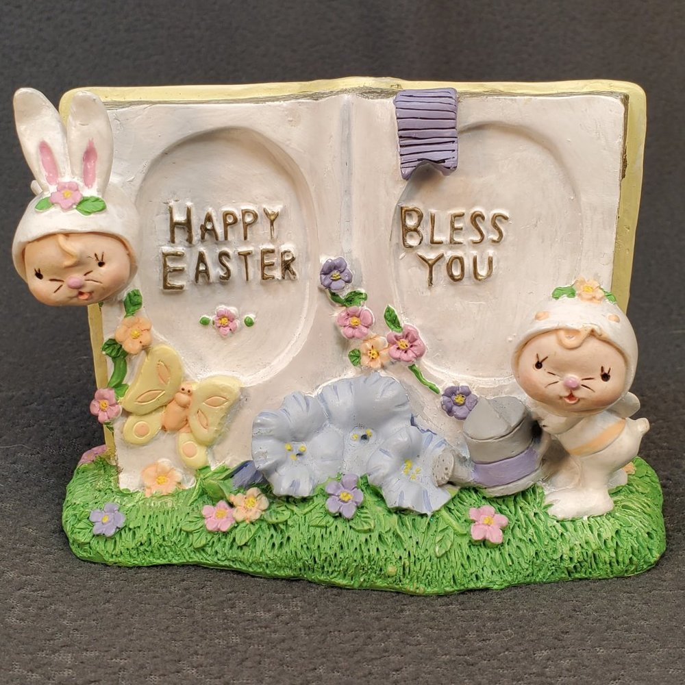 VTG "Happy Easter - Bless You" Figurine Cottontale Collection 1997 Season Decor